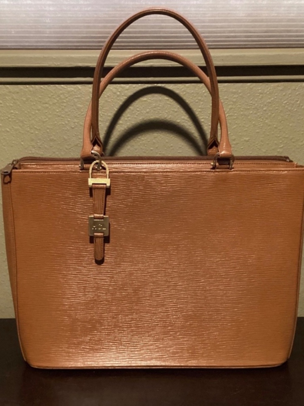 Vintage HCL Germany British Tan Tote Handbag In Textured “Epi” Leather